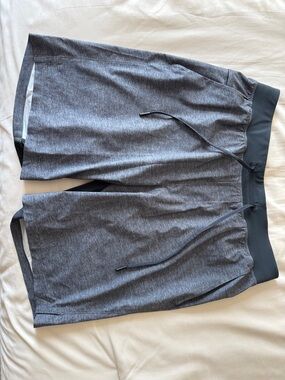 lululemon athletica Men's Heather Gray Athletic Drawstring Shorts